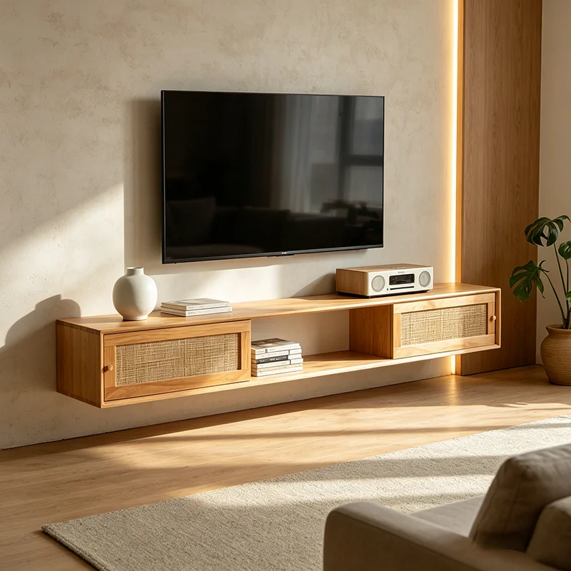 American Vintage Tv Stand Classic Aesthetic Premium European Tv Stand Wall Mount Trendy Meuble Télévision Salon Tv Furniture