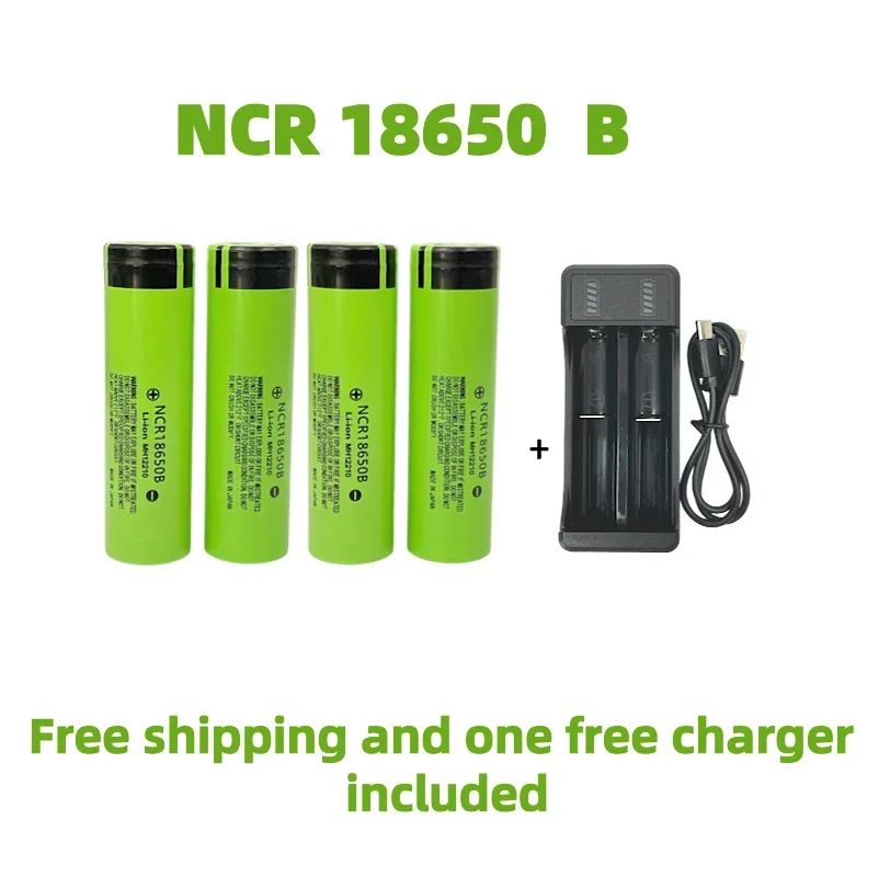 Free Shipping Air Express NCR 18650B 34B 3.7V 3400mAh 30A Discharge Lithium-ion Rechargeable Battery Charger for Monitoring,Etc