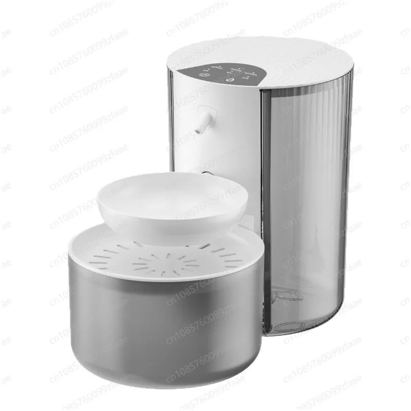 2 In 1 Smart Pet Water Fountain Feeder Automatic Circulation Filter Water Bowl For Cat Dog