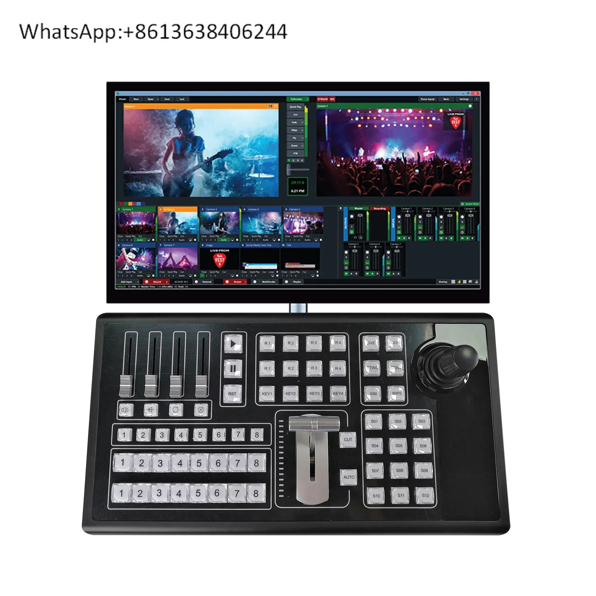 

For PTZ NDI HD UHD camera pictures switching of vMix console Switchboard Controller
