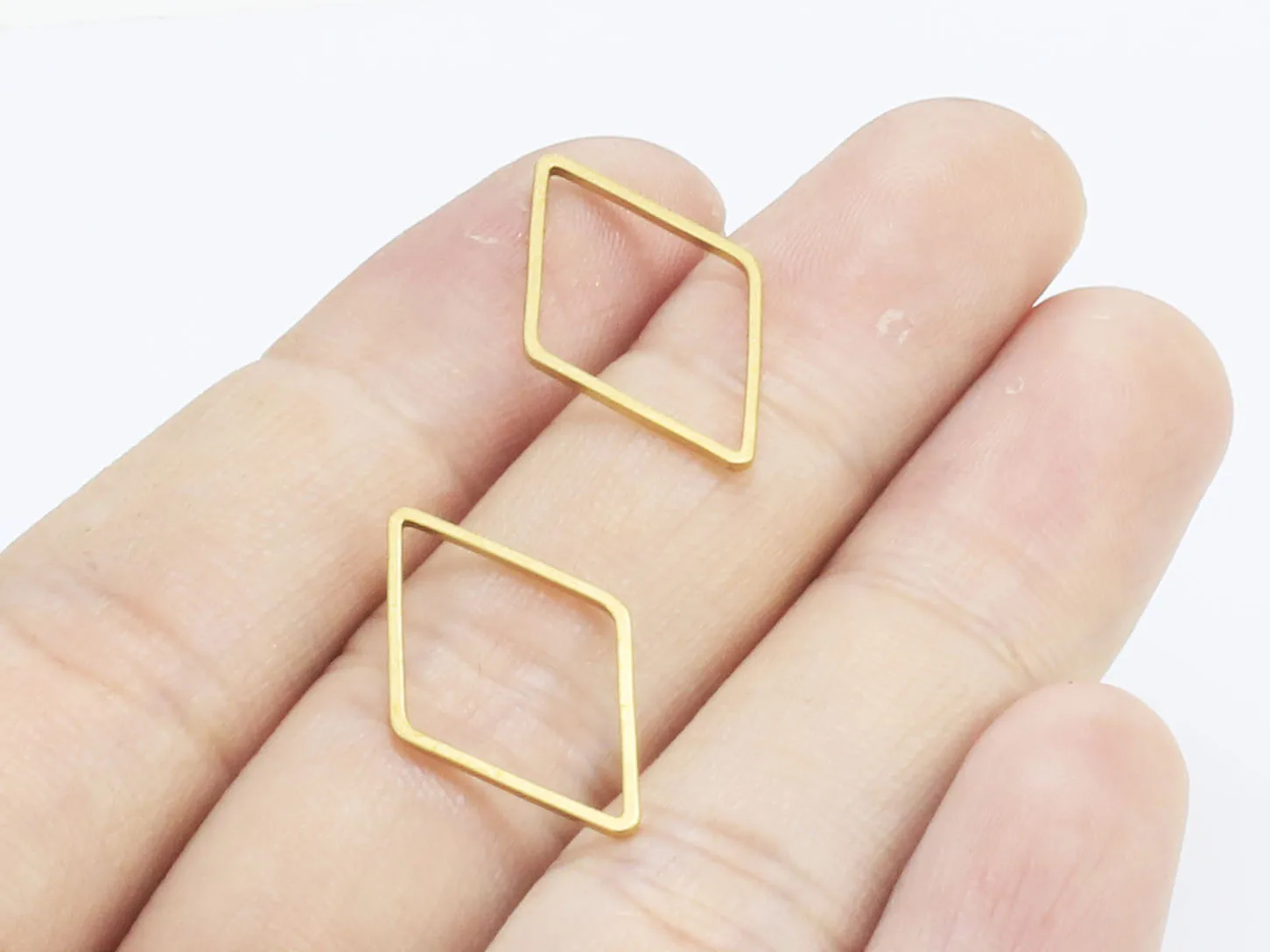 50pcs Brass charms 23x13.2mm Rhombus Raw brass earrings findings pendant  -R769