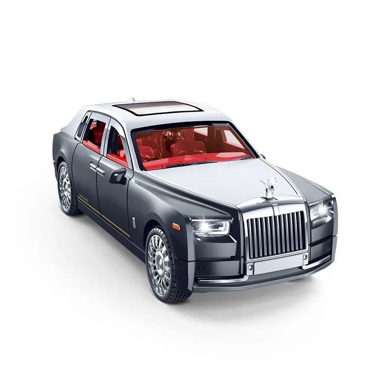 Simulación Rolls-Royce Phantom modelo de coche adornos coche de lujo sedán coche de juguete para niños colección de niños con caja