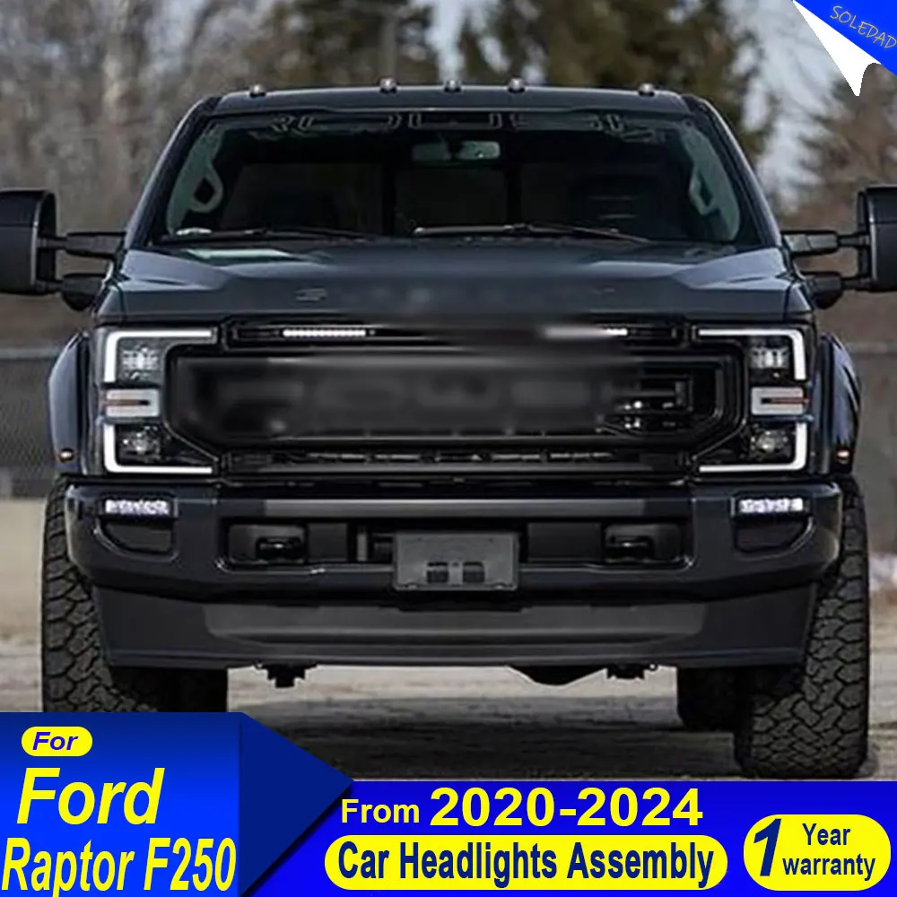 A pair Car Styling Head Lamp for Ford F250 Super Duty 2020-2024 LED Headlight LED DRL Projector Lens Dynamic Accessories