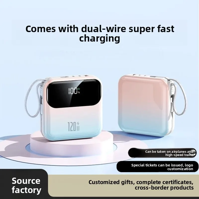 

Портативное зарядное устройство с быстрой зарядкой, большой емкостью 20000 мАч, в комплекте с кабелем и индикатором уровня заряда батареи.