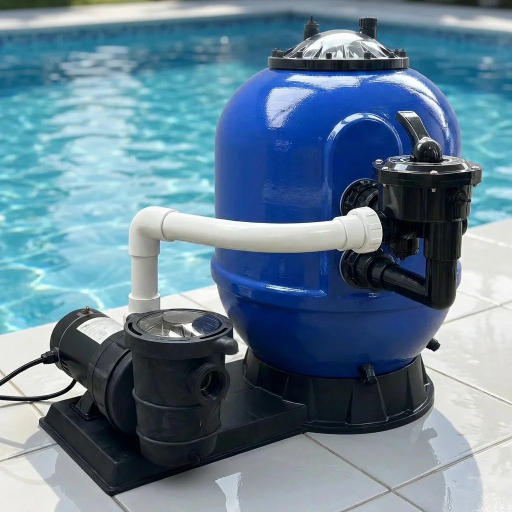 

Glass Fiber Sand Filter & Water Pump Combo for Swimming Pool Cleaner In-Ground Pools