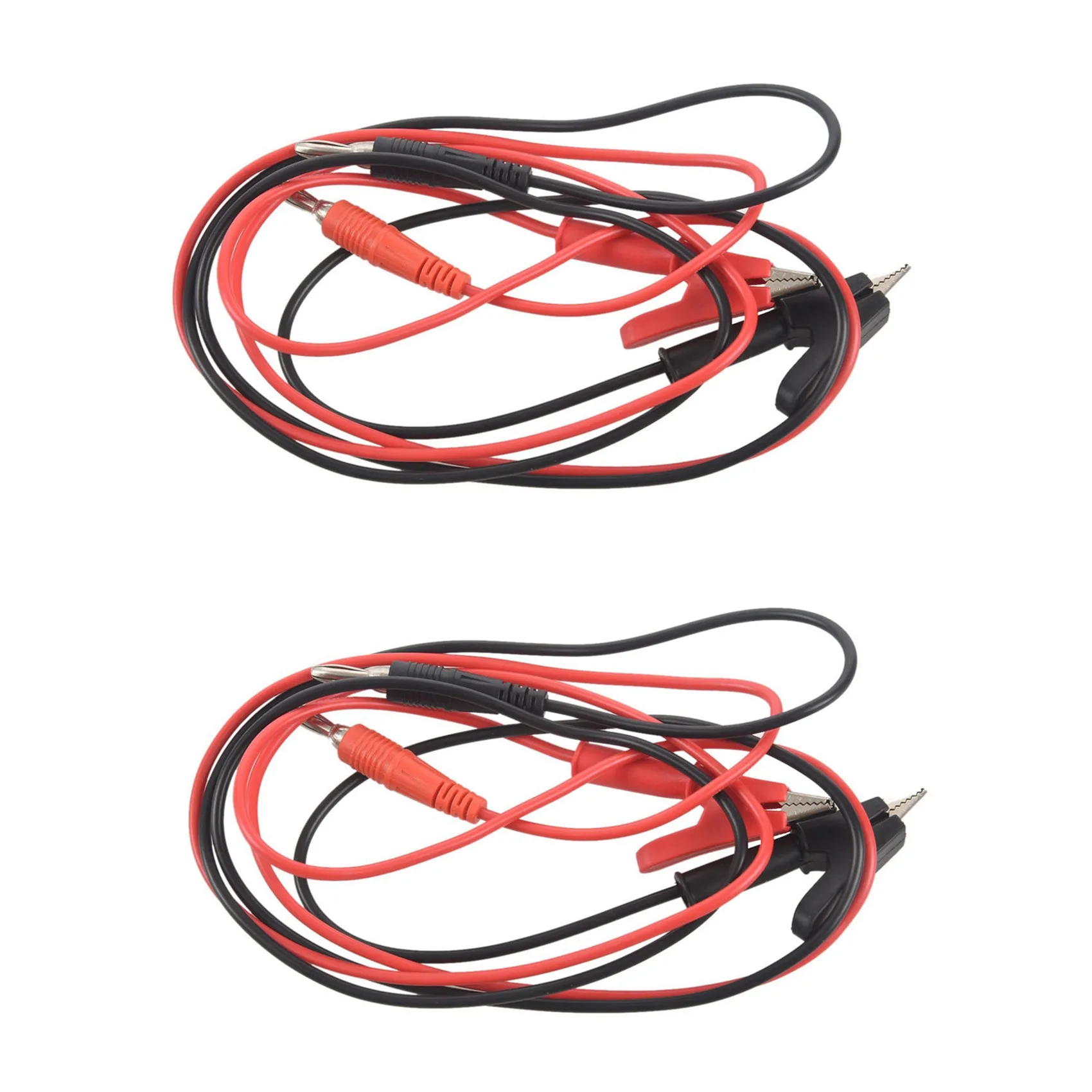 A53Q-1M Long Alligator Clip To Banana Plug Test Cable 2 Pair For Multimeter