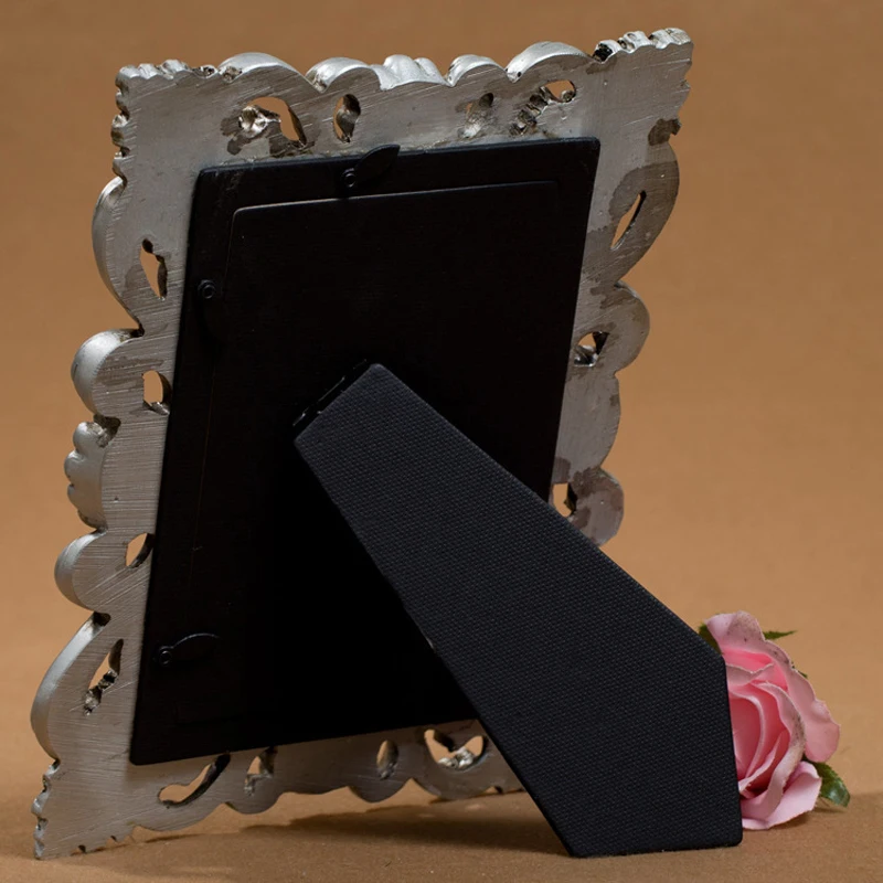 Retro Vintage  Rose  Luxury Resin 6 7inch Photo Frame Desktop Picture Frame  Holder Home Decor