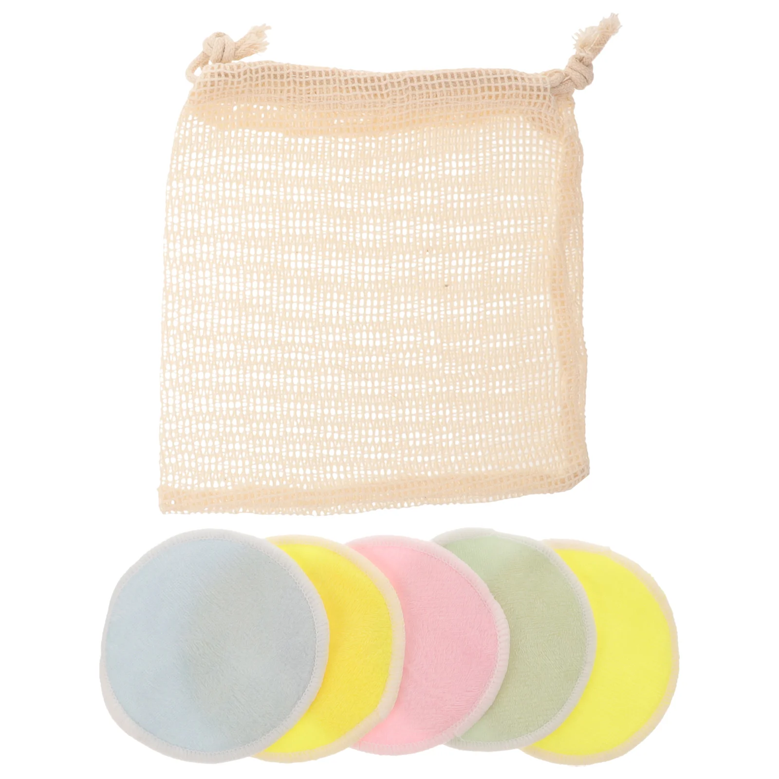 

5pcs Makeup Remover Pads Soft Material Powder Puff Facial Cleaning Pad Washable Reusable Long Term Use Practical