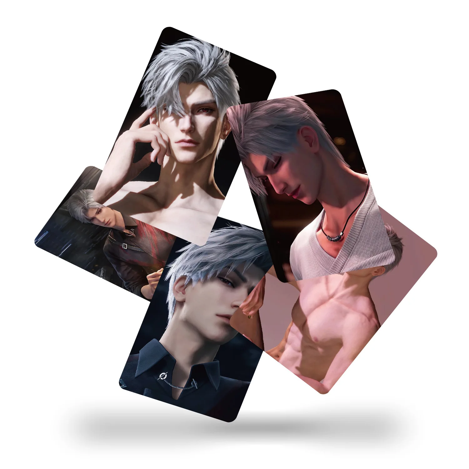 55 Pcs/Set Game Love And Deepspace Sylus Lomo Card Qin Che Personal Character Laser Glitter Photo Card Fans Collection Gift