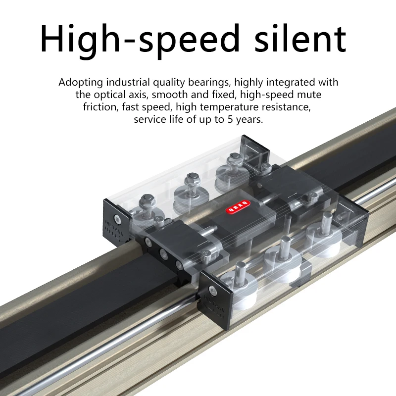 RXP45 Nema23 Fold Back Installation Aluminium Machinery Linear High Speed Belt Driven Guide Rail Slide Rail Module