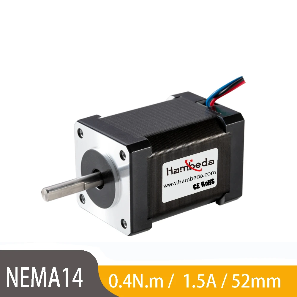 

Hambeda Steeper Motors 35mm Nema 14 2-Phase Open Loop Stepping Motor 0.4N.m 1.5A for CNC Machine 3D Printer