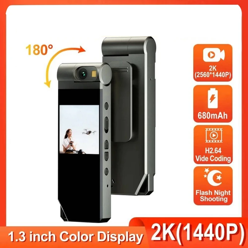 B40 Mini Camera 2K Portable Digital Video Recorder Body Camera Night Vision Recorder Camcorder Metal Security Camera