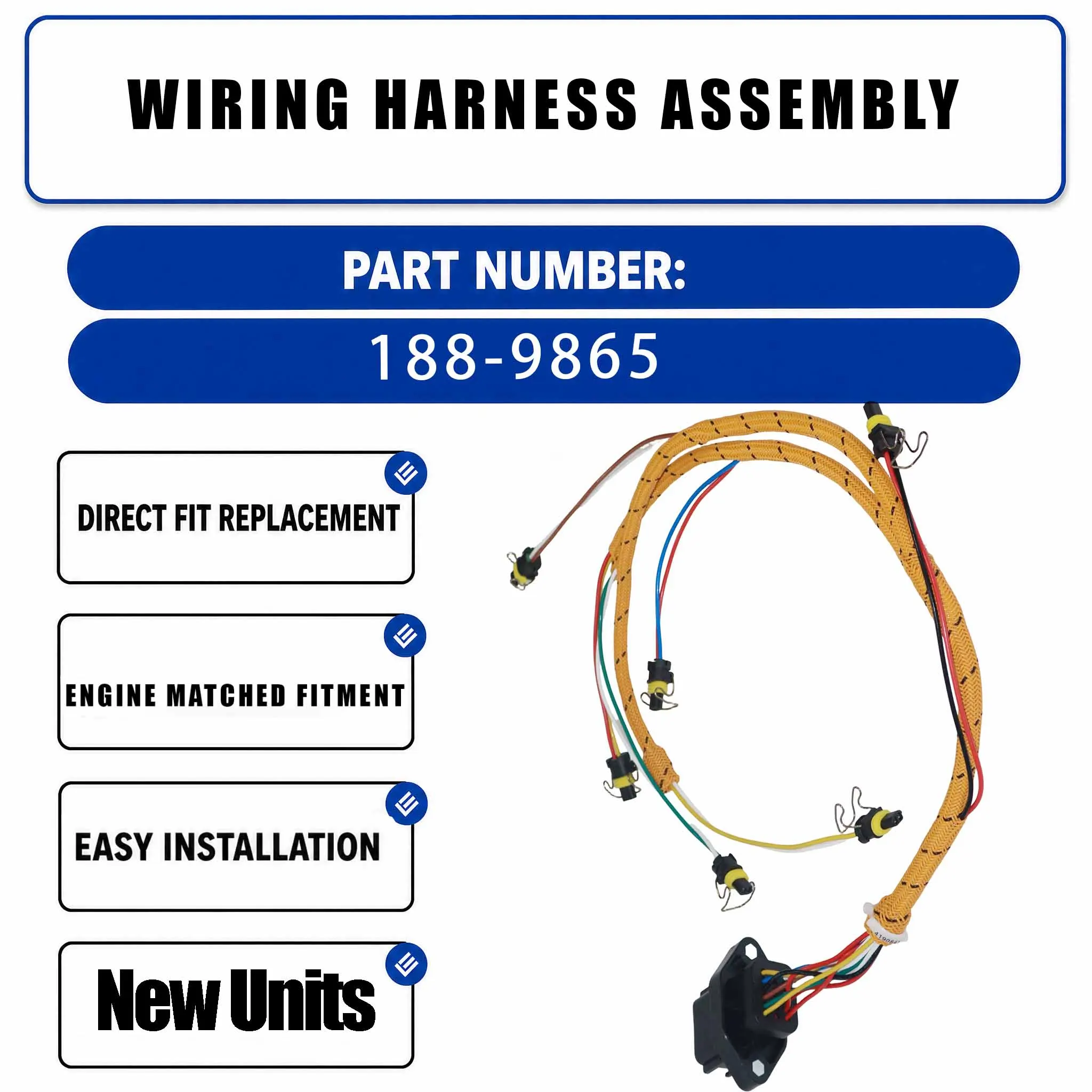 Wiring harness assembly 188-9865 1889865 For Caterpillar CAT 627G 637G 637D Wheeled Scrapers