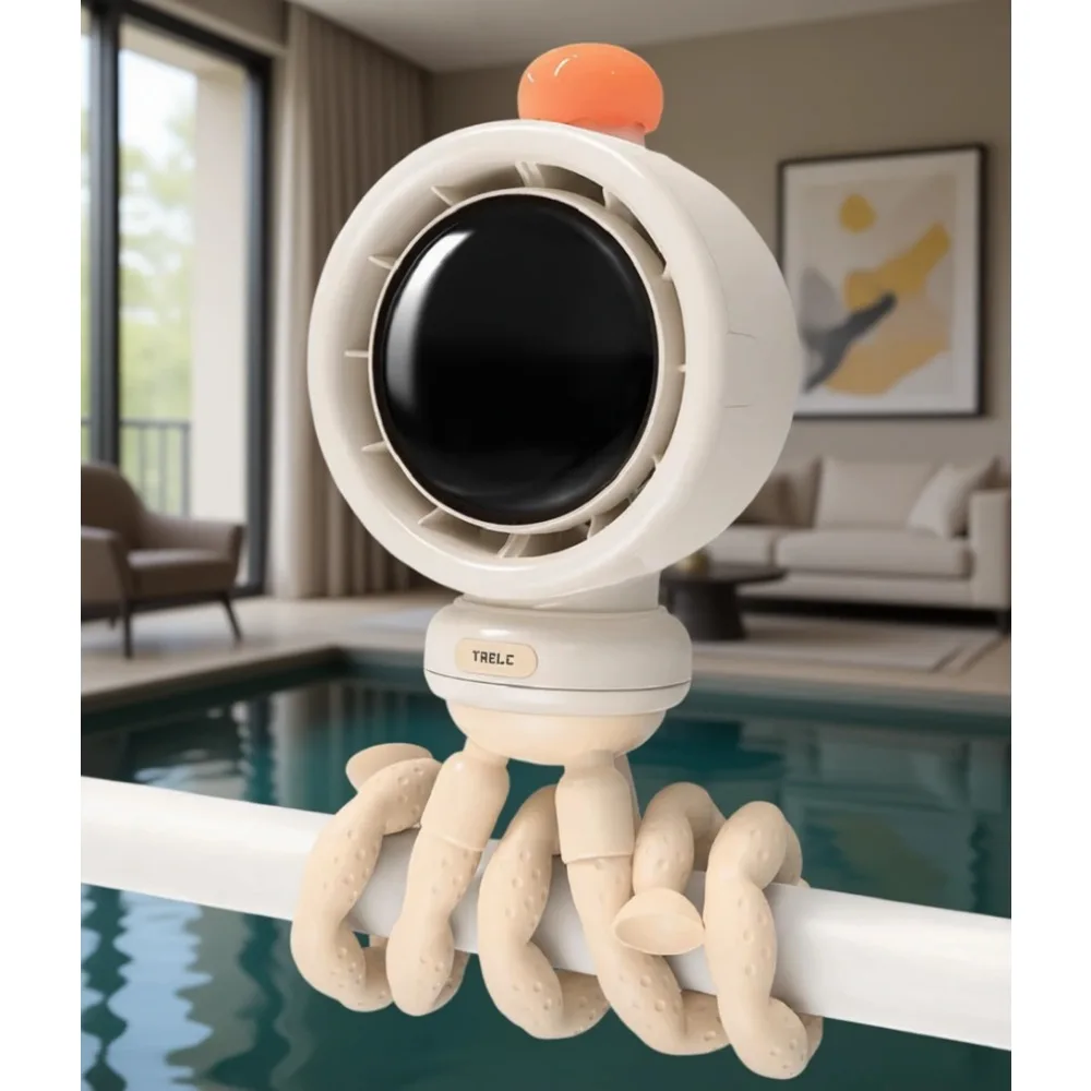 

Портативный вентилятор для коляски без лопастей, светодиодный ночник, 1-100 скоростей, бесшумный, перезаряжаемый через USB, для путешествий/офиса/детской кроватки/автомобиля.