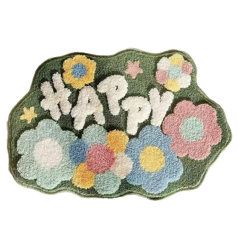 Family Flower Rug, Cozy Living Room, Room, Bedside, Home Decor, Small Fresh, 40x60cm, 1Pc