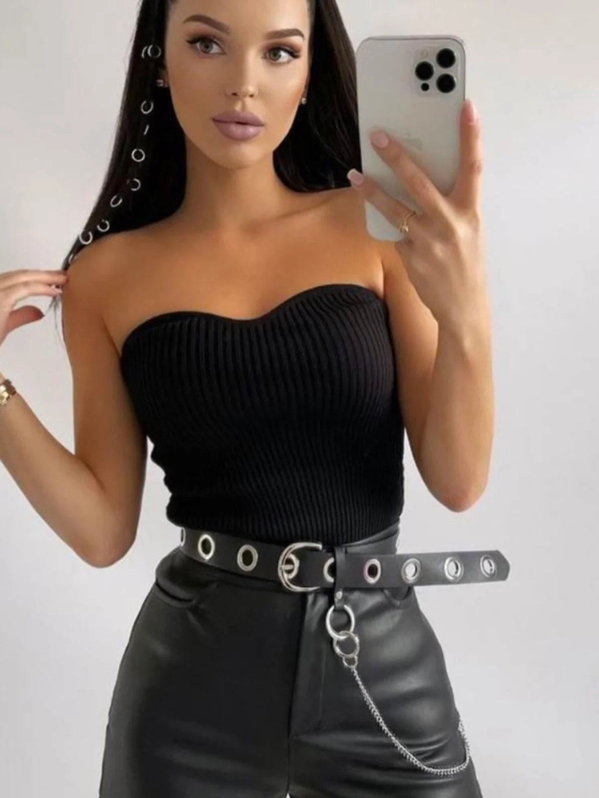 Sexy Slim Fit couleur tricoté Wrap buste haut aérien femmes gilet rue Sle ort longueur couleur Pure Bal tendance