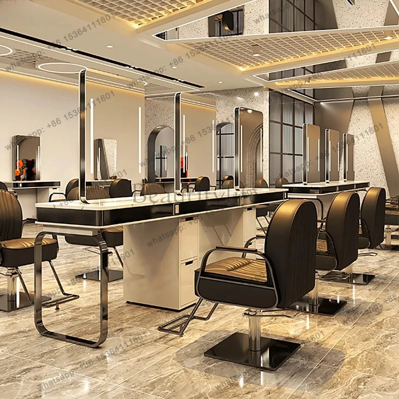 Hair Salon Special Perm and Dye Mirror Hair Salon Single and Double Sided Hair Cutting Mirror Photo Studio Makeup Table
