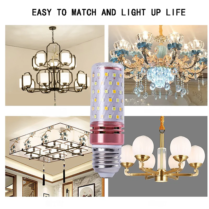 10pcs 220V  Led Lamp Bulb E14 Led Candle Light Bulb E27 Table Corn Lamp  Led 3W 6W 9W 12W 15W Bombilla  Chandelier Lighting 240V