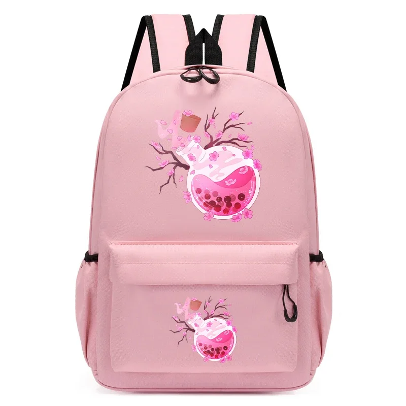 Schoolbag for Girls Boys Backpack Cartoon Cherry Blossom Waterproof School Bag Backpack Kindergarten Kids Bookbag Bagpack