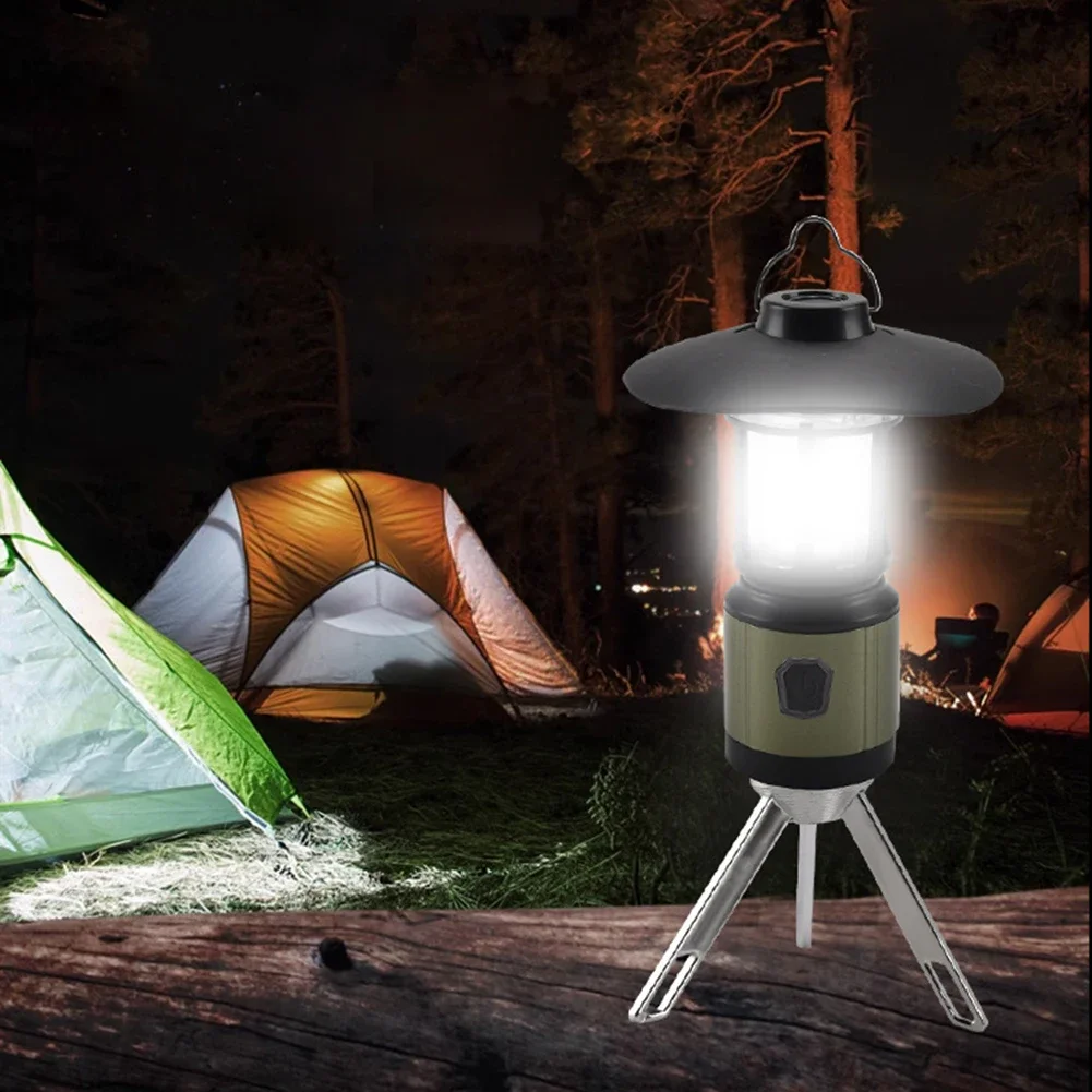 Draagbare Led Camping Lantaarn Waterdichte Oplaadbare Led Hangende Tent Licht Outdoor Camping Licht Voor Wandelen Uitval