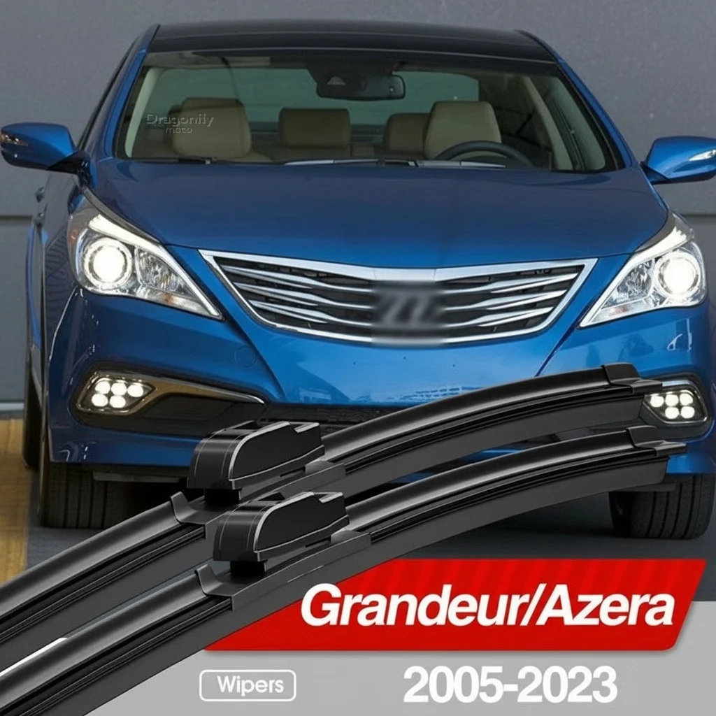 

Для Hyundai Grandeur Azera TG HG IG GN 2005-2023: Комплект из 2 щеток стеклоочистителя лобового стекла, аксессуары для окон 2006, 2015, 2020 годов