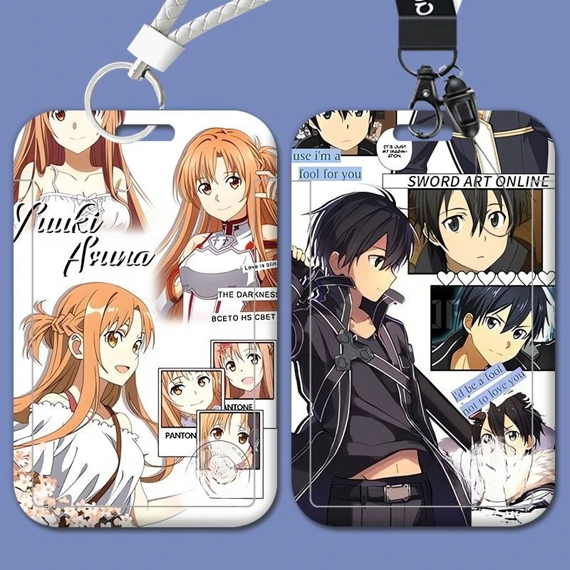 Custodia protettiva per carta Asuna Sword Art Online, custodia protettiva per carta di controllo accessi per documenti d'identità, campus creativo di alto valore