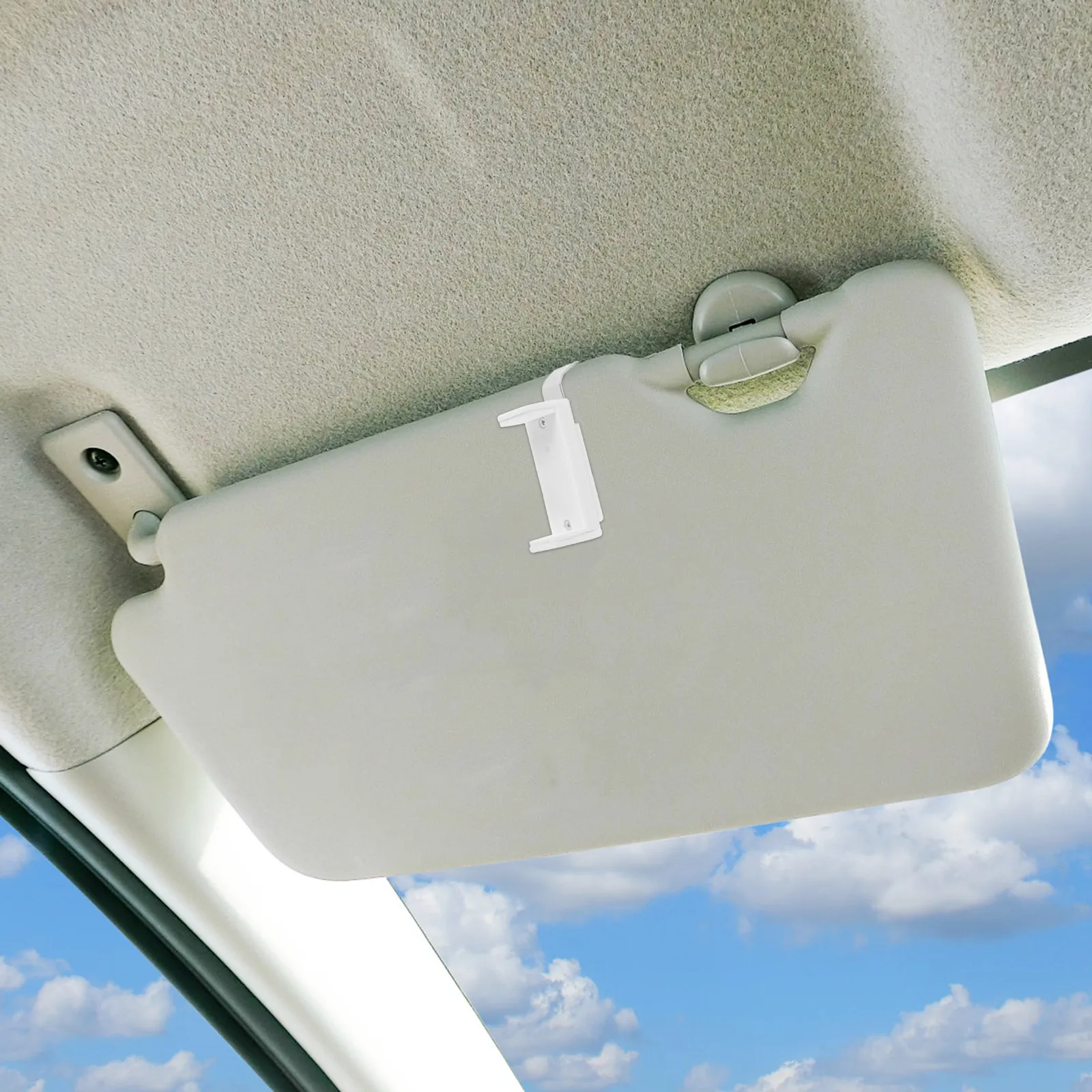 

4Pcs Garage Door Remote Visor Clip - Car Sun Visor Bracket ABS Remote Control Holder Quick Access Organizer Universal Fit