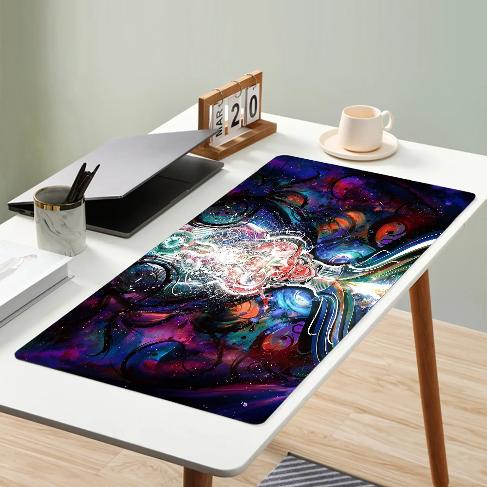 Psychedelic Art Mousepad Mouse Mat Desk Mat With Pad Gaming Accessories Prime Gaming XXL Keyboard Pad Padding Mat