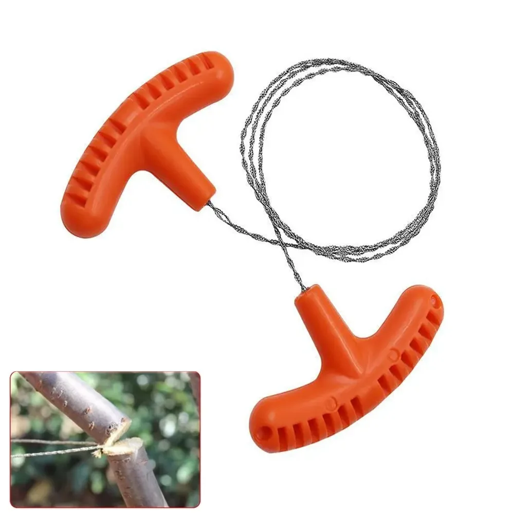 Tragbare Edelstahl-Drahtsäge mit Fingergriff, Outdoor, Camping, Wandern, Seil, Kettensäge, praktisches tragbares Überlebenswerkzeug