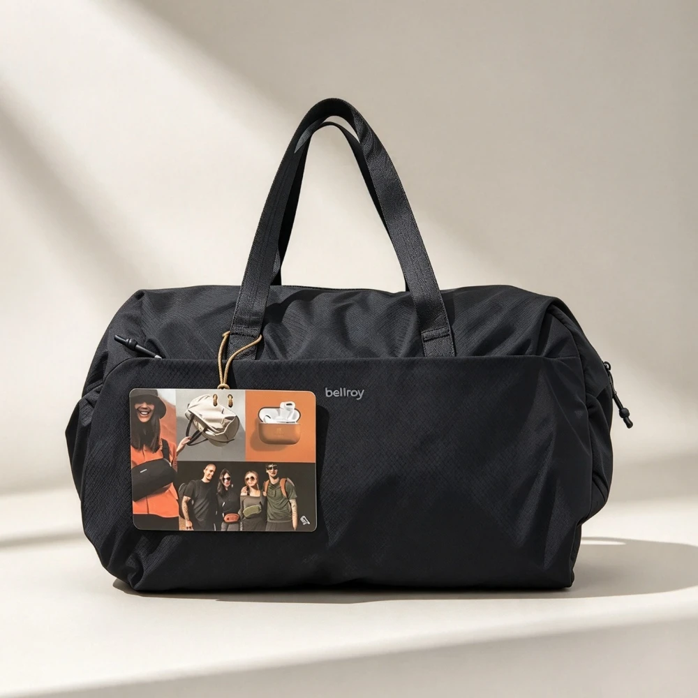 Bellroy Lite Duffel 30L Travel Duffle Bag Lightweight Water Resistant Sport Gym Bag Men Women Luxury Crossbody Hand Storage Bag