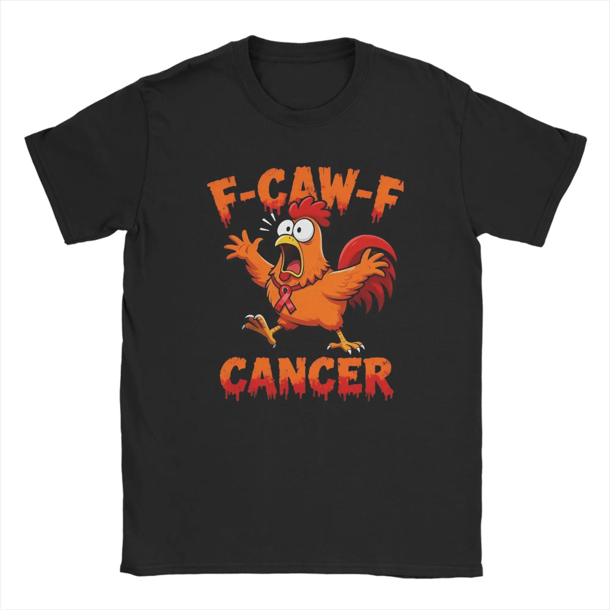 

Funny F-Caw-F Rooster Meme Chicken Humor Joke Fcawf Liver Cancer T-Shirts for Men O Neck Cotton T Shirts Short Sleeve Tee Shirt