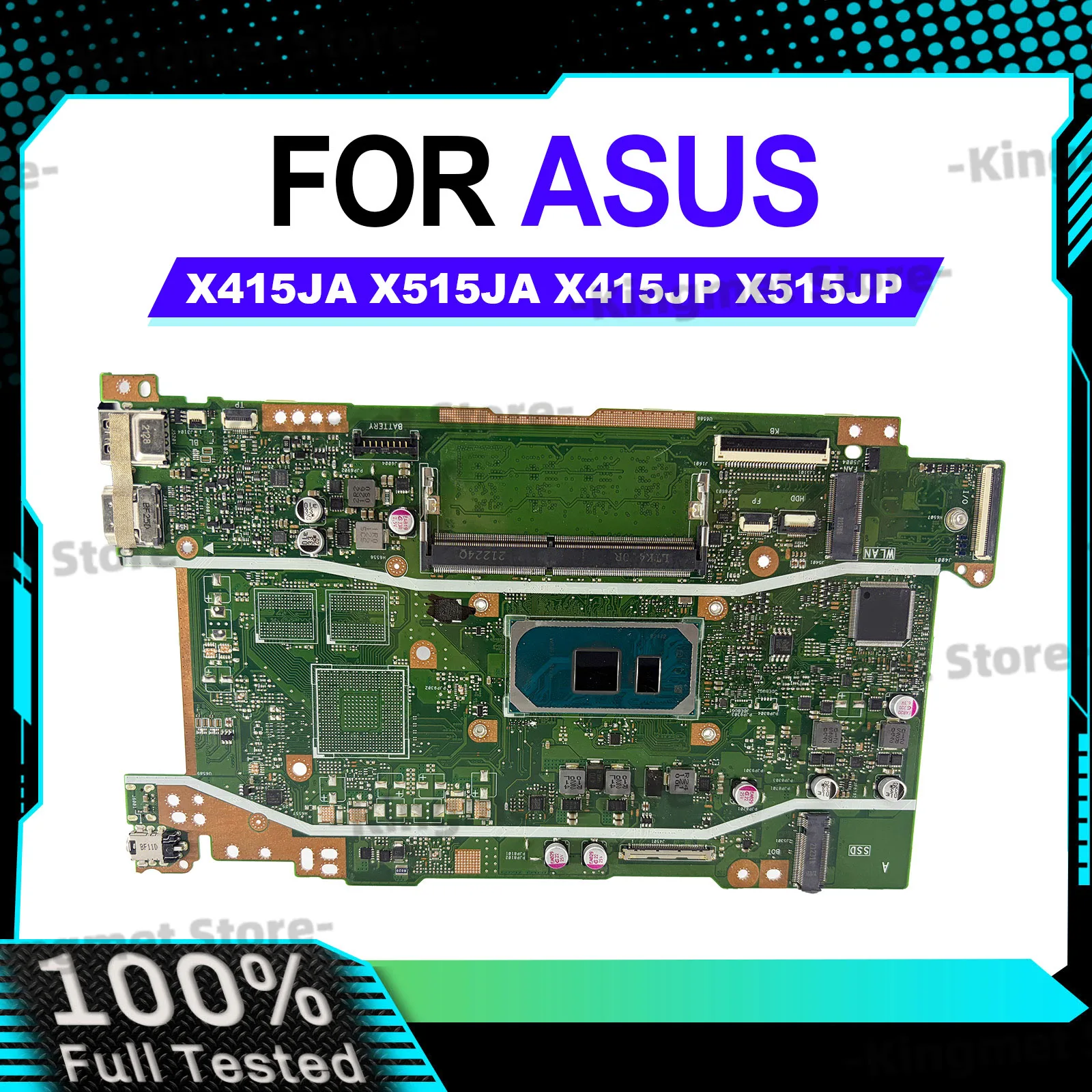 X415JA Laptop Motherboard For ASUS VivoBook X415JF X415J V4200J A416J X415JP V5200J X415JAB X515JA Mainboard With I3 I5 I7 CPU