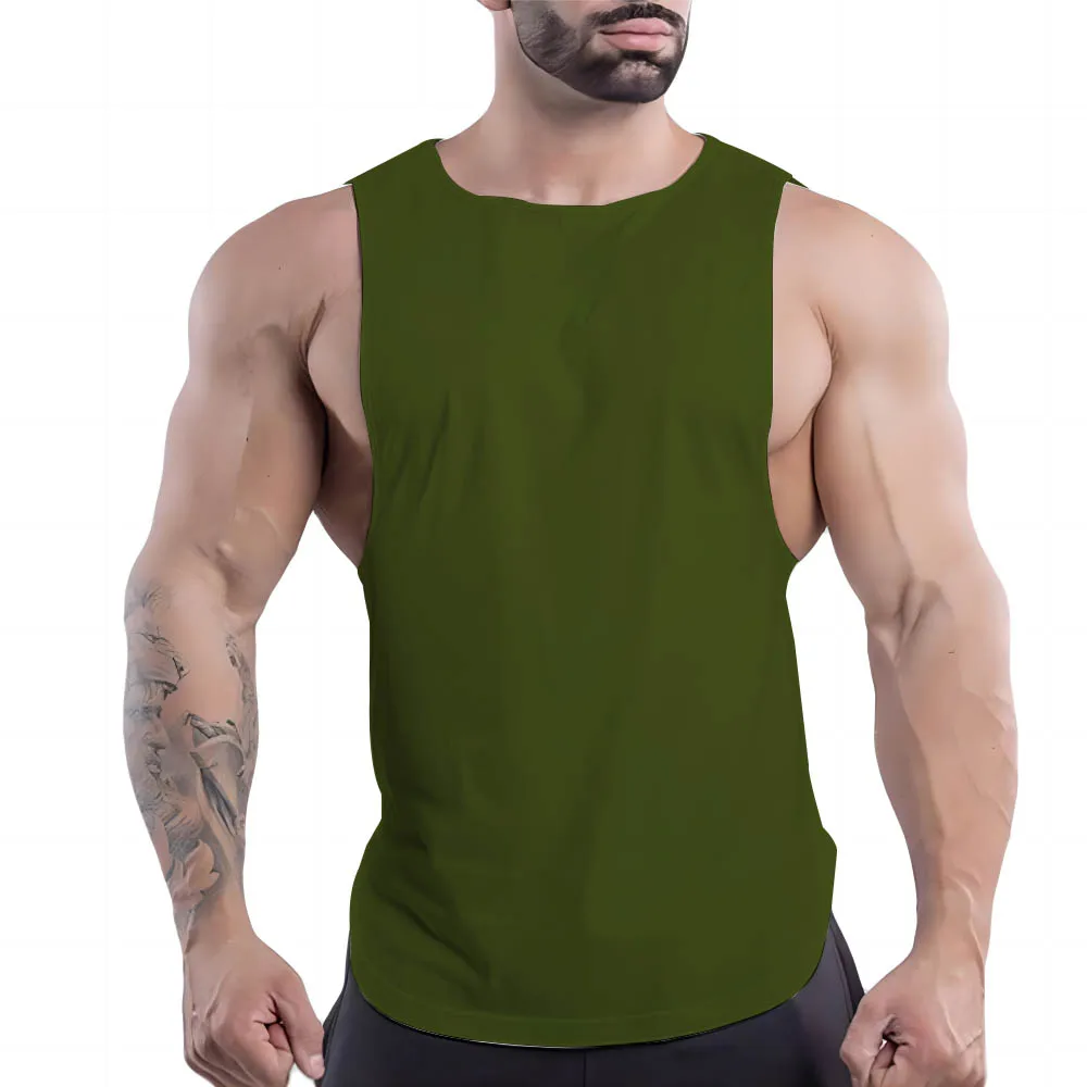 Four Seasons Fashion Casual Adult Men Clothing Sports Tank Top Outdoor Street Fitness Quick Drying Breathable Loose Fugees Gym