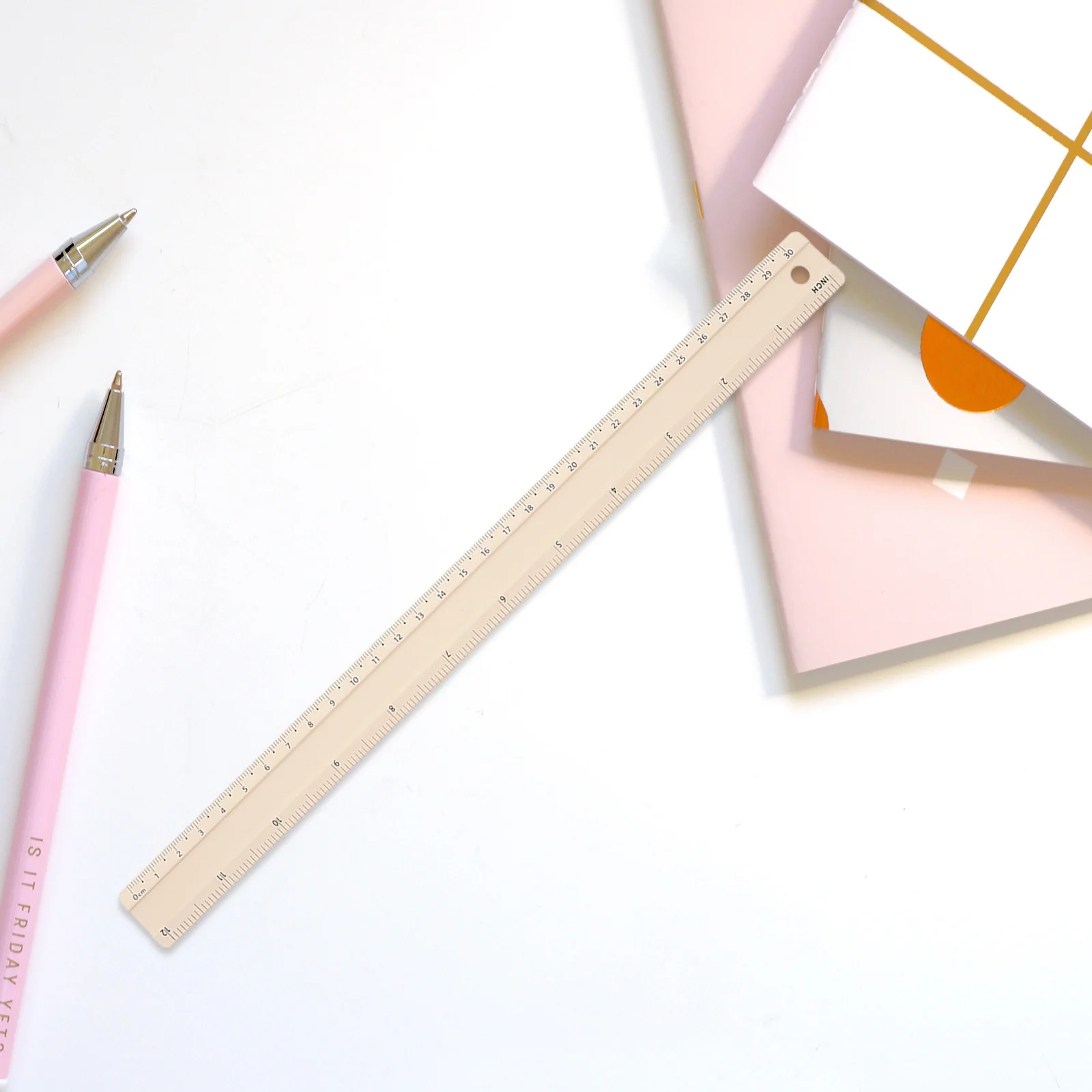 

30Cm Aluminum Alloy Straight Ruler Sturdy Metal Measuring Tool For Drawing Writing Office School Stationery Ruler Tool