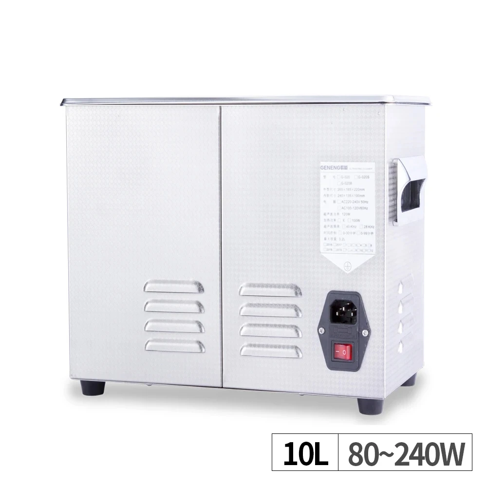GENENG Ultrasonic Cleaner 30L 600W Power Adjustable Stainless Ultrasound Bath Electronic Parts PCB Engine Gear Lab Solution