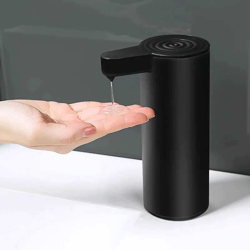 Dispensador de sabão sensor automático Preto, Dispensador de sabão líquido sem fio Desinfetante para as mãos Sabão para cozinha Acessórios de banheiro