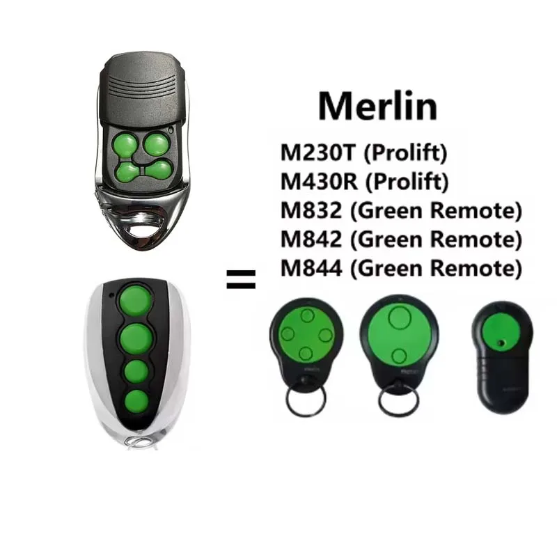 

Garage Door Remote Control for Merlin M832 M842 M844 230t 430r Gate Door Remote Replacement 433.92mhz Rollling Code