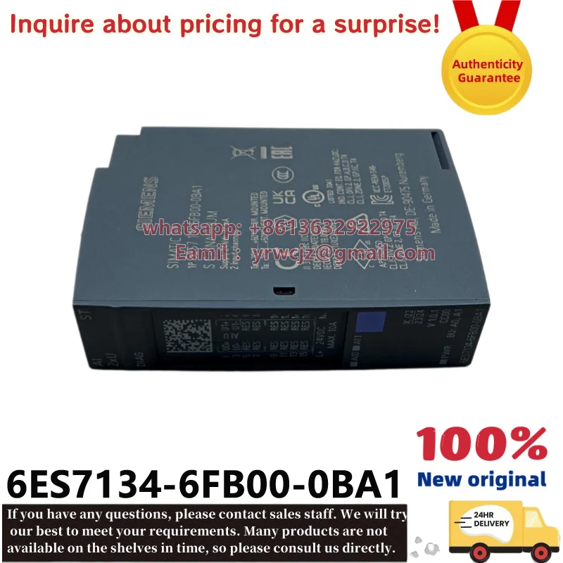 6ES7134-6FB00-0BA1 Siemens SIMATIC ET200SP Analog Input Module, 100% Brand New and Original