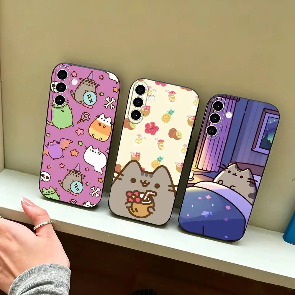 Top Selling Cat P-Pusheenes  Phone Case Black Silicone Soft For Samsung Galaxy A73,A72,A71,A70,A53,A52,A51