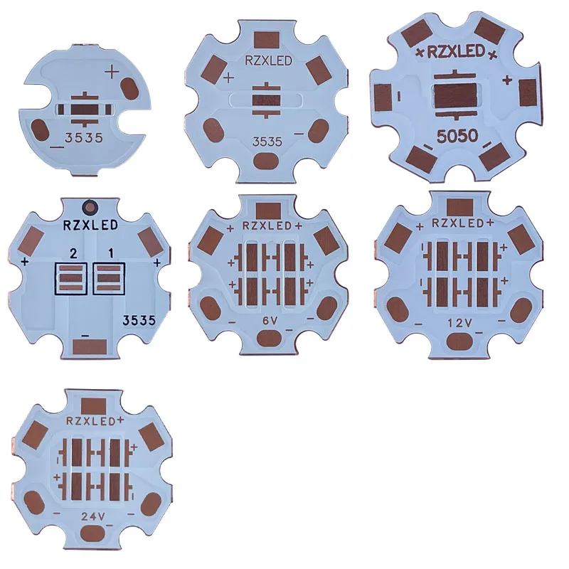 

21Pcs/Lot LED PCB 16mm And 20MM Copper Circuit Board Star PCB For Xpe Xpg T6 XML XTE XML2 3535 LED diode chip