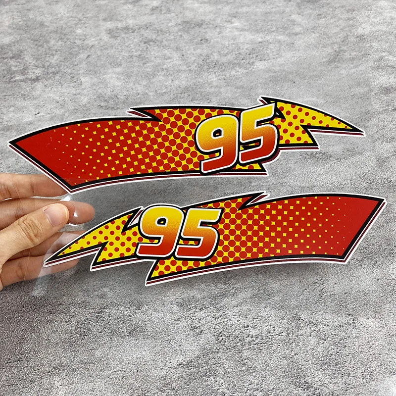 2Pcs Retro Pop Flame Sticker Set, Waterproof Vinyl Decal for Car Motorcycle Helmet Laptop
