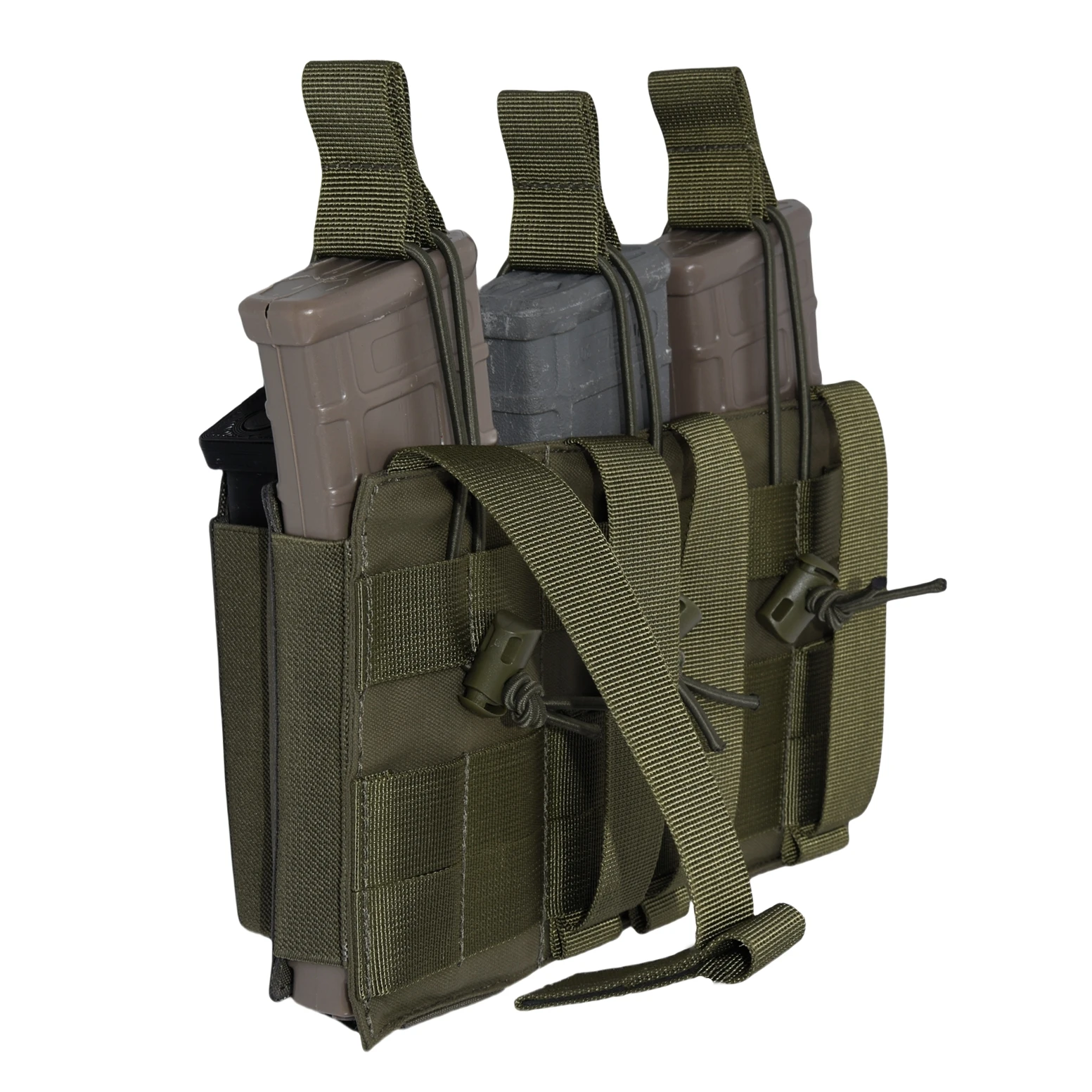 Molle Triplo Magazine Bolsa Titular, Top Aberto, Rifle, Pistola Mag, Transportadora, Saco de cintura, Coldre, Tático, LSR, 9mm, 556