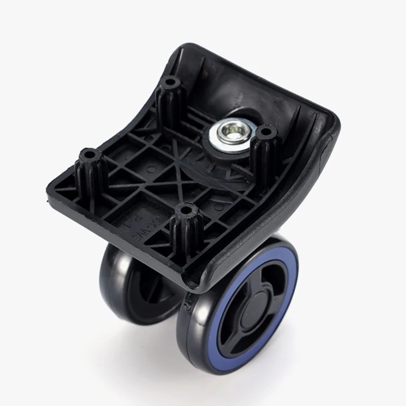 Trolley Casters Double Row 360 Degree Swivel Suitcase Mute Wheels 4pcs Black