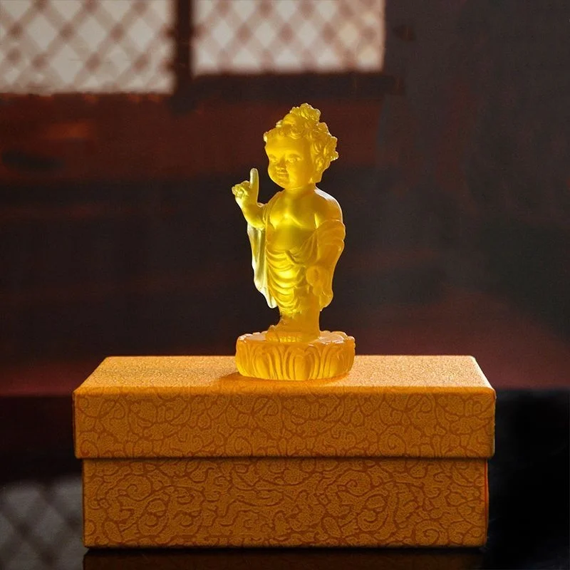 Buddha Statue of Buddha, Prince Buddha, Water Colored Glaze Bathing Buddha