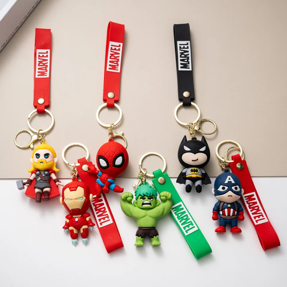 Creative keychain - Marvel Avengers Alliance pendant - 3D Spider-Man - Hulk backpack decoration - Gift item