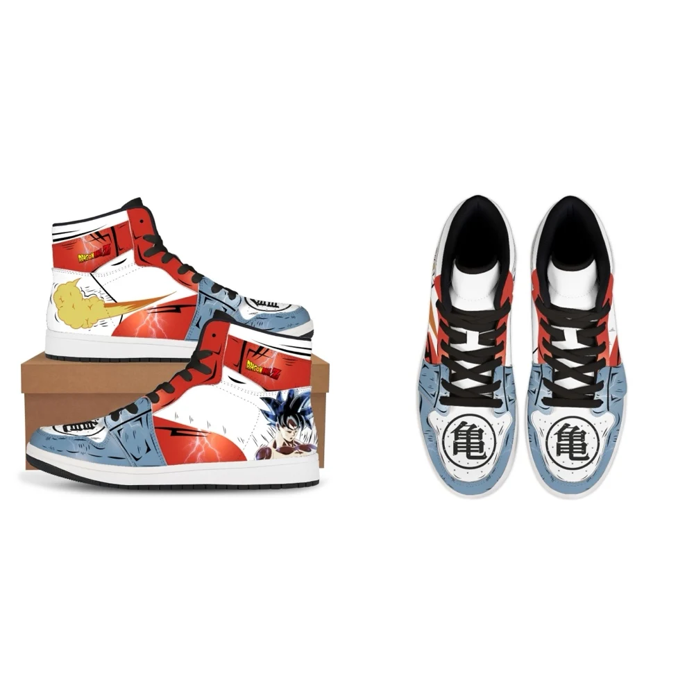 

Dragon Ball Super Purple Goku High Top Sneakers Anime DBZ Son Goku Print Basketball Shoes Men Women Casual Sport Shoes Cosplay G