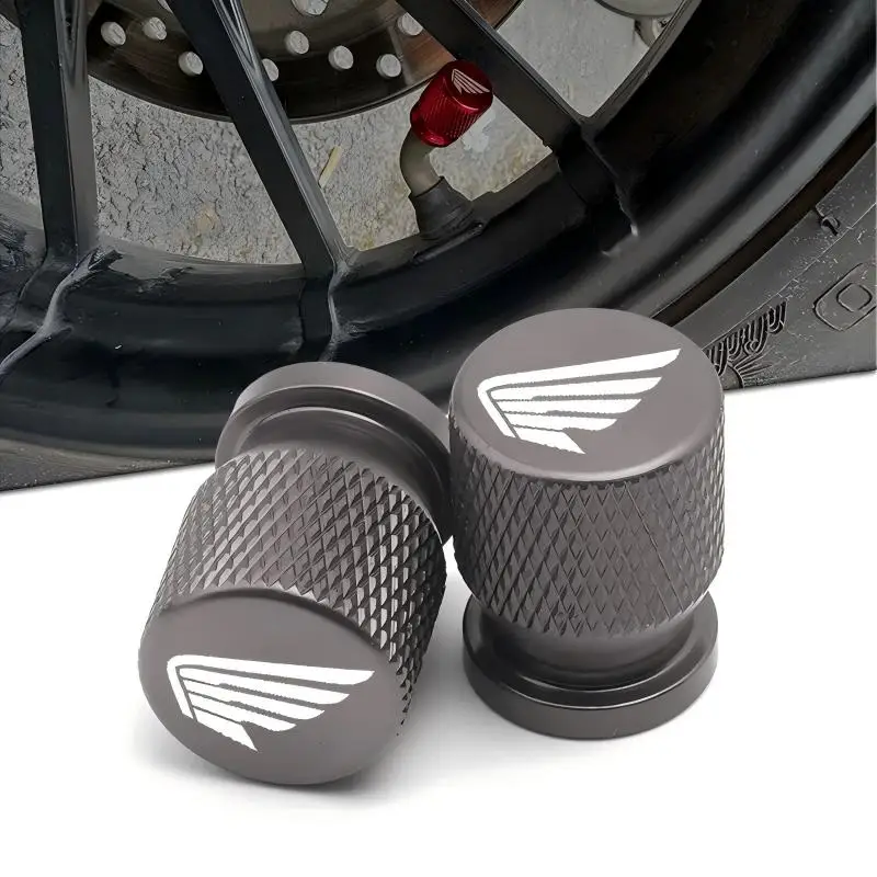 For HONDA CB CBR X-ADV PCX HORNET  Tire Valve Air Port Stem Cover Cap Plug CNC Aluminum Accessories