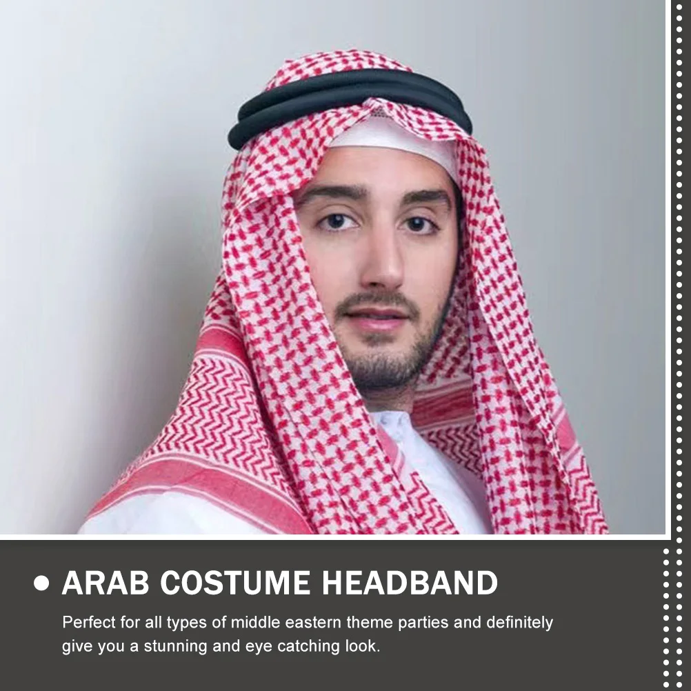 

Kids Arab Scarf Rope Middle East Desert Wrap Headband Tassel Costume Accessory Halloween Festival Stage Muslim Wrap Durable