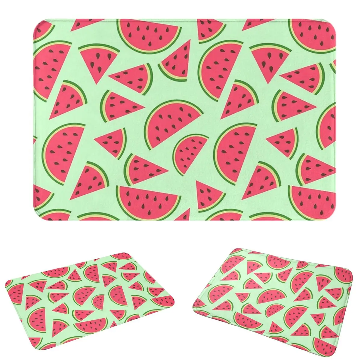Cute Watermelon Slices Doormat Water oil proof Carpet Rug Kitchen Entrance Home Floor Mat for Bedroom Footpad Mats