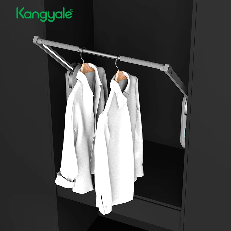 stll Wholesale Clothes Hanger Wardrobe Electric Pull Down Clothes Rail Bedroom Hardware Smart Lift Hanger